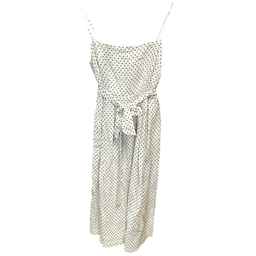 Kate Spade for Target Women's Mini Polka Dot Tie-Waist Midi Dress - Cream/Black